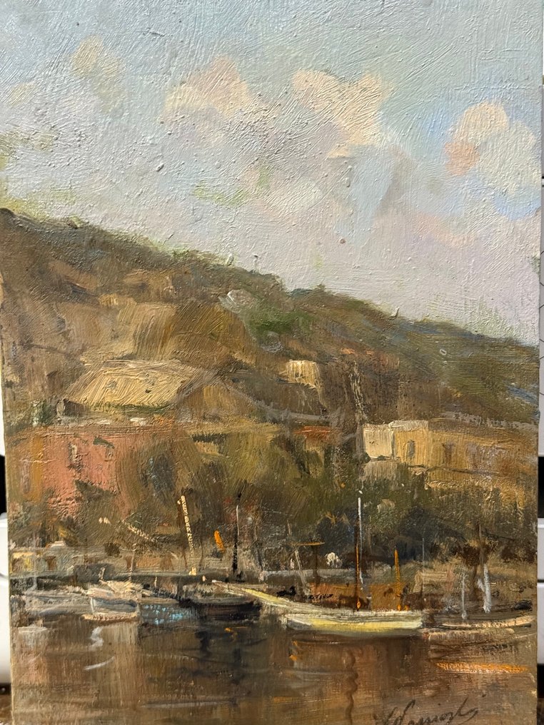 Carlo Passigli (1881-1953) - Marina con Barche #2.1