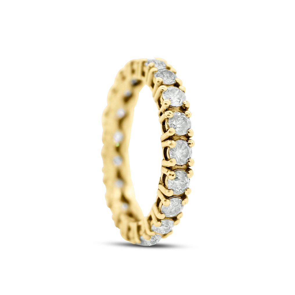 Sans prix de réserve - Bague - 14 carats Or jaune - 1.66ct. tw. Diamant (Naturelle) - Couleur D-H #3.2