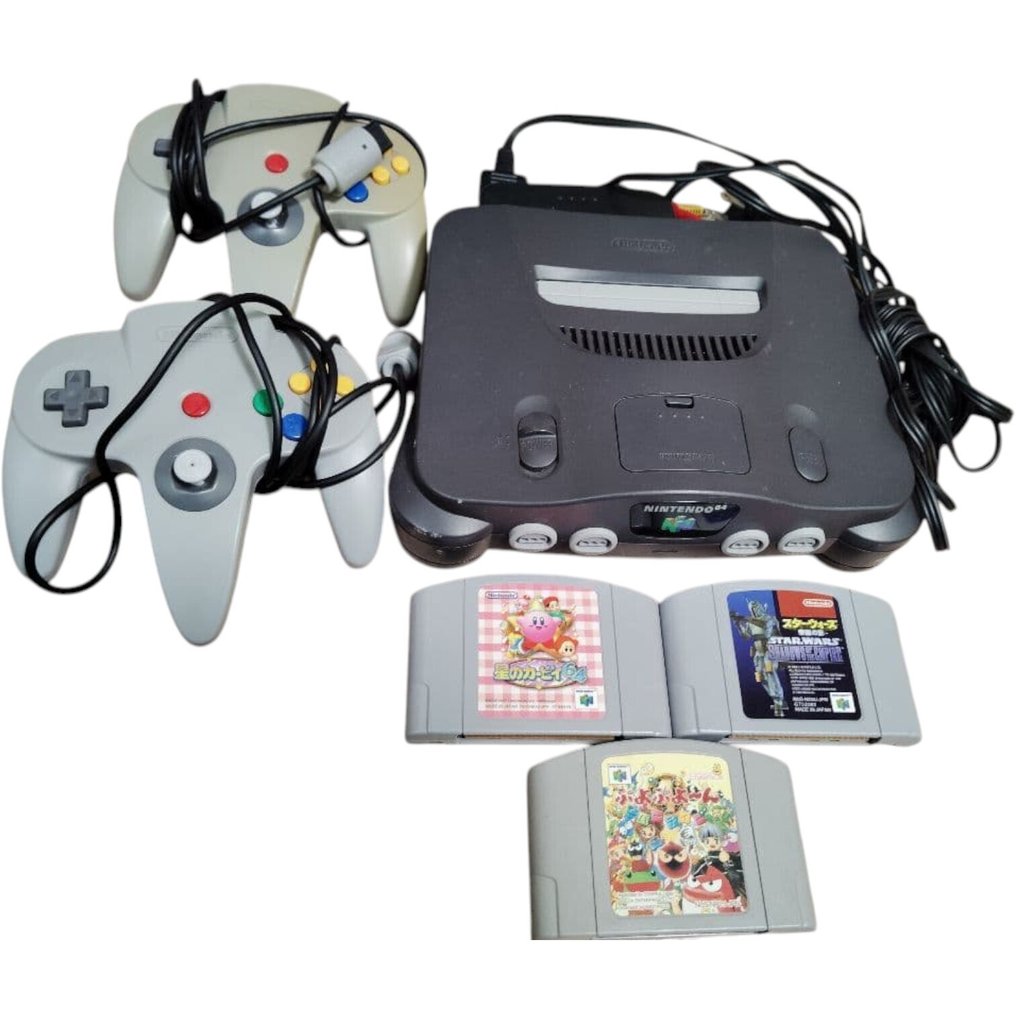 Nintendo - Nintendo 64 - Nintendo 64 Console Set – 2 Controllers + 3 Game Cartridges – Tested – 1996 Japan - Consola de videojogos - Sem a caixa original #1.0