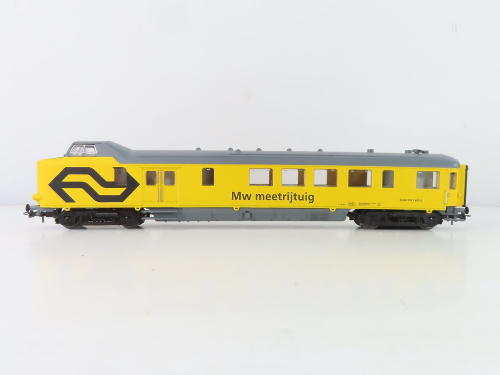 Elotrains H0 - 100.82 - Wagon de passagers pour trains miniatures (1) - 4-assige Mw Meetrijtuig, ex Plan D, Digitaal - NS #1.0