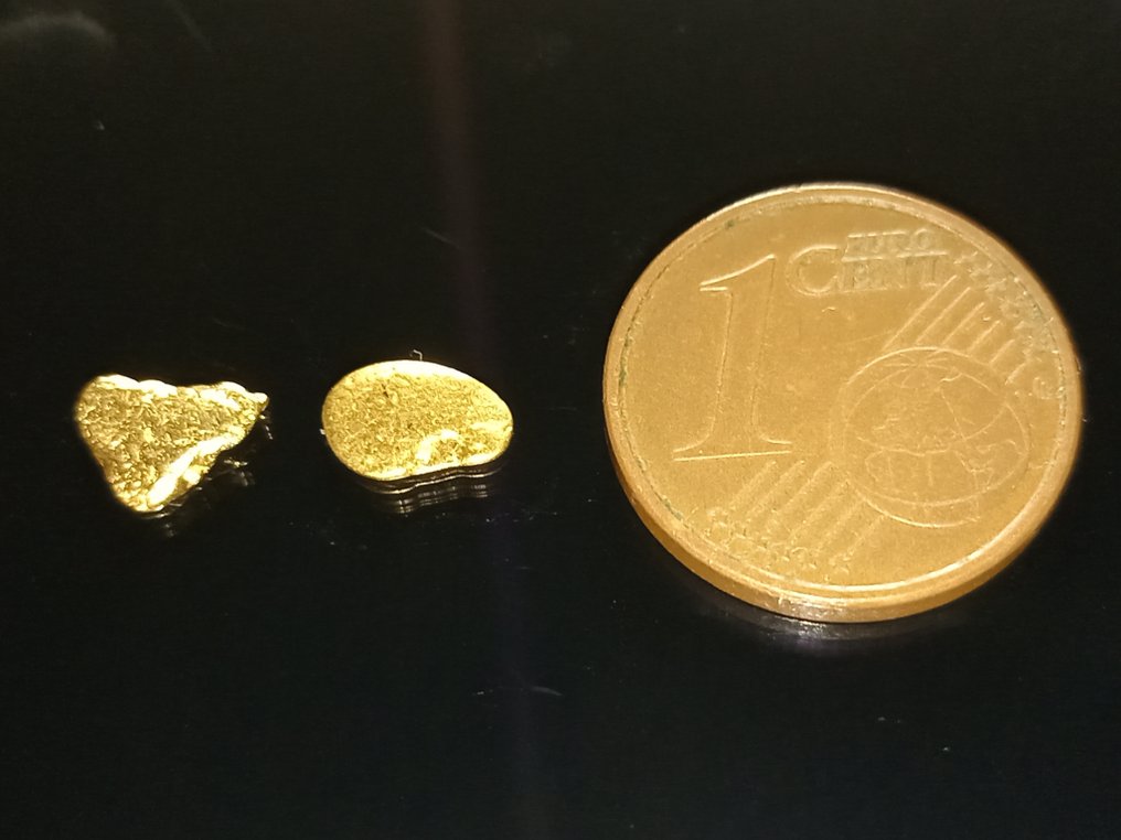 Rare Pepite d'oro - Orilla del Yukon Pepitas- 0.53 g - (2) #3.2