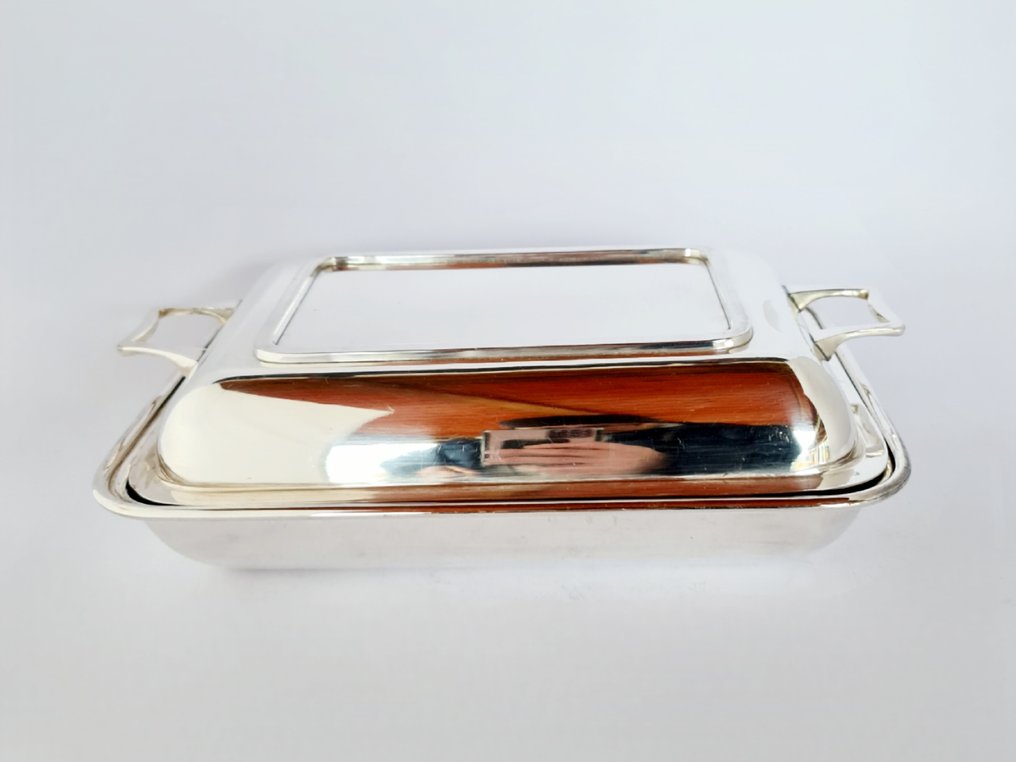 Serveringstallerken - Antique James Carr Rectangle Silver Plated Entree Dish - Forsølvet #4.3