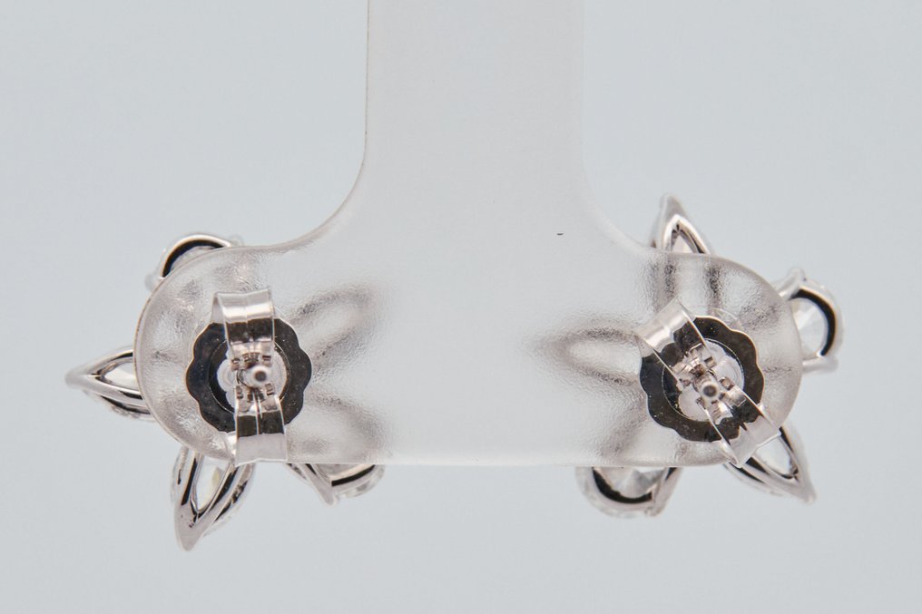 χωρίς τιμή ασφαλείας - Σκουλαρίκια - 14 καράτια Λευκός χρυσός -  2.31ct. tw. Διαμάντι (Εργαστηριακής καλλιέργειας) #3.2