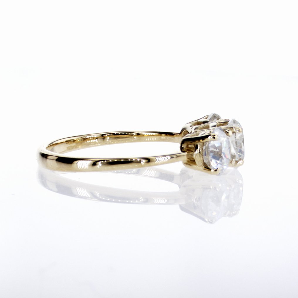 Sans prix de réserve - Bague de fiançailles - 14 carats Or jaune - 2.37ct. tw. Diamant (Naturelle) - Diamant #4.3