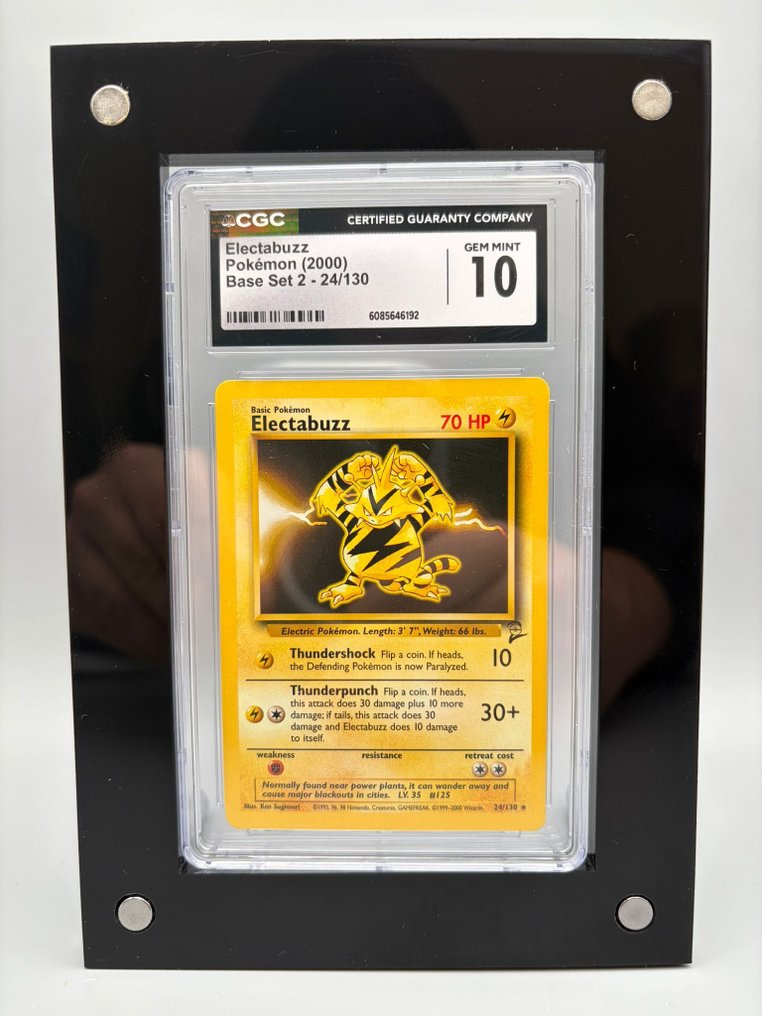 Pokémon Graded card - Electabuzz - CGC 10 - WOTC - Base set 2 #1.0