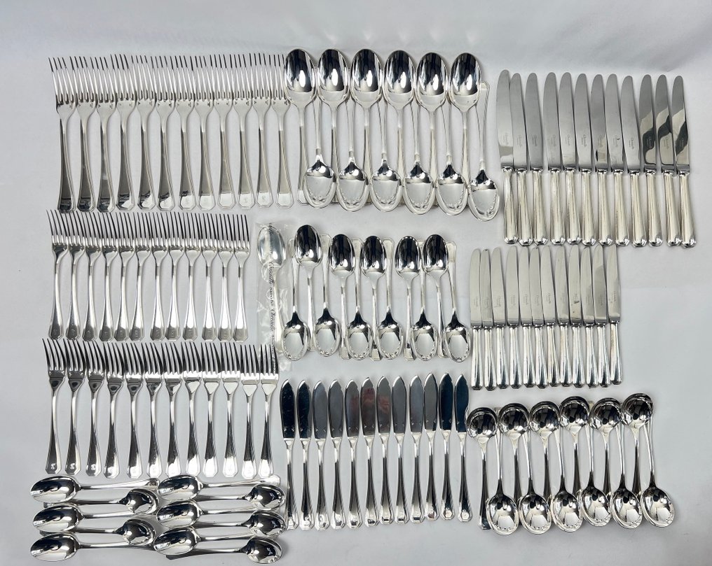 Christofle - Luc Lanel - Servizio di posate (119) - America - Placcato argento - Refined Dining #1.0