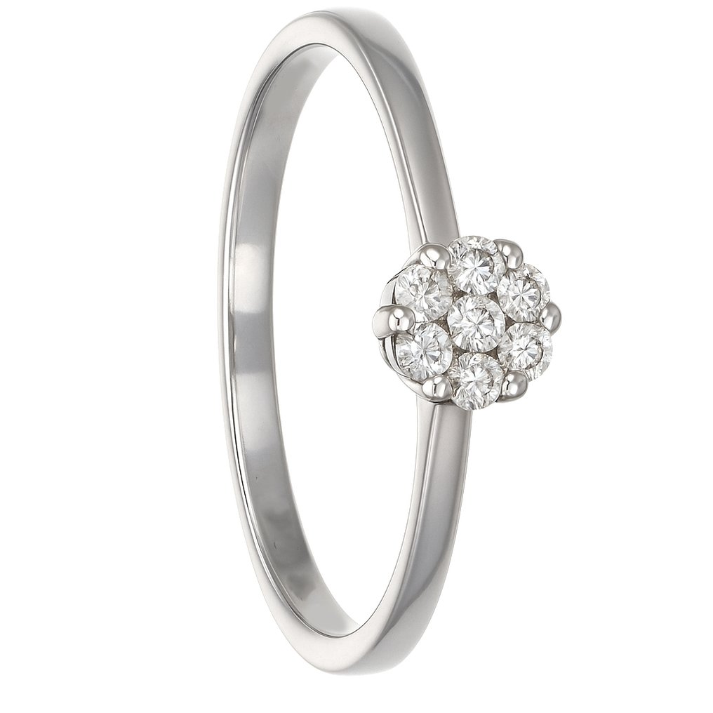 Giorgio Visconti - Δαχτυλίδι - 18 καράτια Λευκός χρυσός -  0.12ct. tw. Διαμάντι (Φυσικό)  #1.0