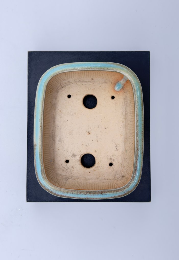 珐琅盆栽盆 – 签名:秀世之盆 – 中国 – 13×10×5厘米 – 现代工艺 - 石器, 陶瓷, Terracotta - Xiùshì Zhīpén 秀世之盆 - 中国 - 20世纪 #2.1