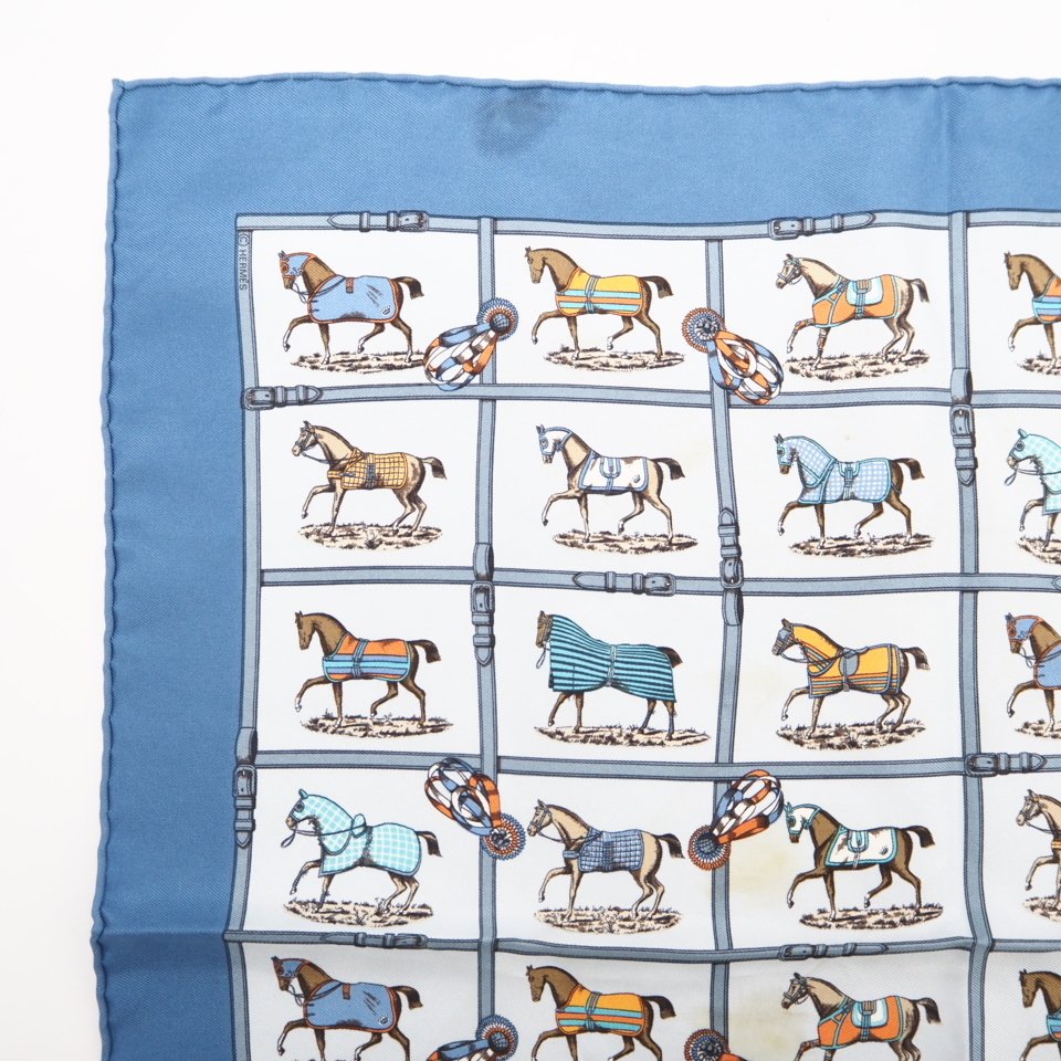 Hermès - Scarf Carré 45 “48 Horses in the Paddock” - Sciarpa #1.0