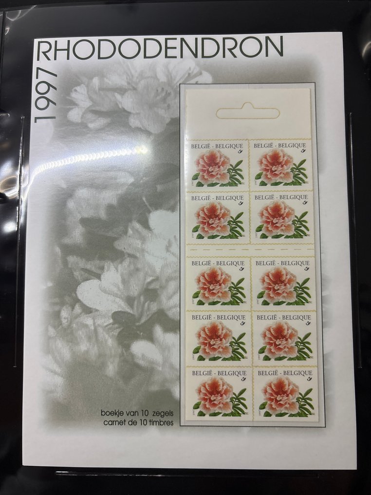 Bélgica - Selos sem goma, completo com livretos de 1997-2002 - Complete verzameling “Bloemen” #3.2