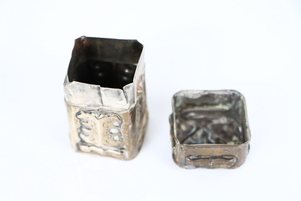 Zilveren Pillendoosje & Lodereindoosje - Scatola - .835 argento #3.2