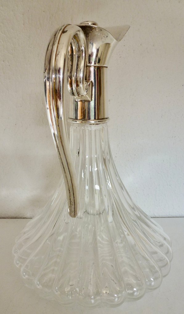 Karafka - Kryształ, Posrebrzany - Geribbelde Kristalglas #4.3