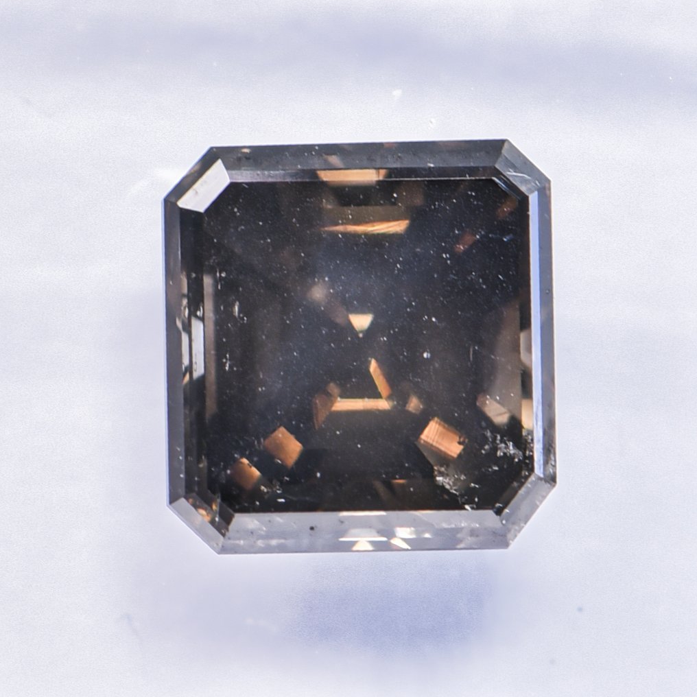 Fără preț de rezervă - 1 pcs Diamant  (Colorat natural)  - 2.00 ct - Smarald - Fancy dark verzui, maroniu Galben - SI2 - IGI (Institutul gemologic internațional) - VG #2.1