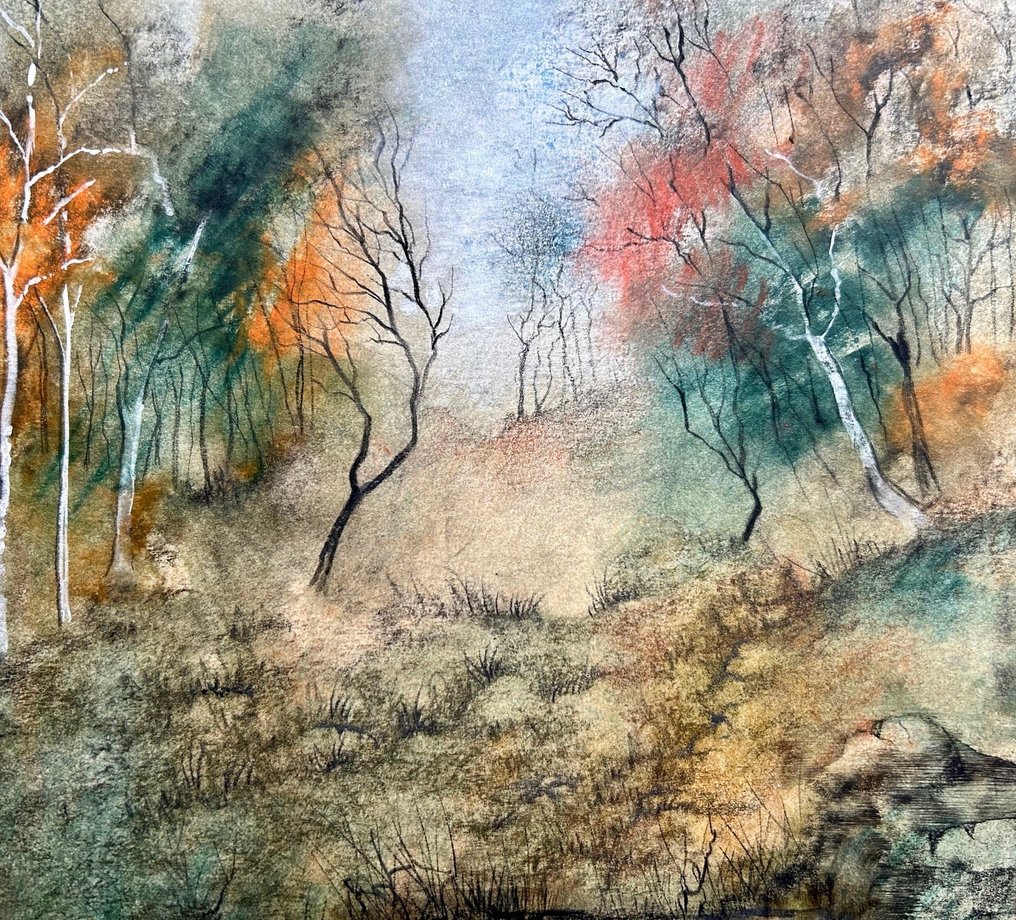 Antonio Rivera (1939) - La mare - Pastel original signé #3.2