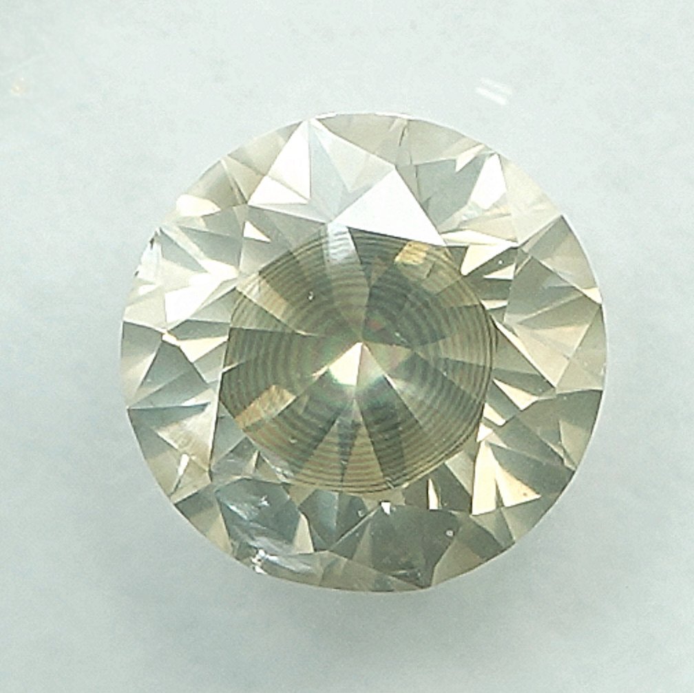 1 pcs Διαμάντι  (Φυσικού χρώματος)  - 0.71 ct - Στρογγυλό - Fancy Γκριζωπό Κίτρινο - I1 - International Gemological Institute (IGI) #1.0