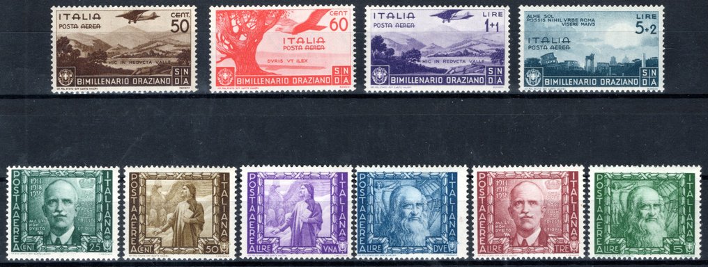 Italy Kingdom 1930/1938 - Nice lot including various complete series of airmail stamps, new with gum — excellent quality!!! - Sassone n. vari #4.3