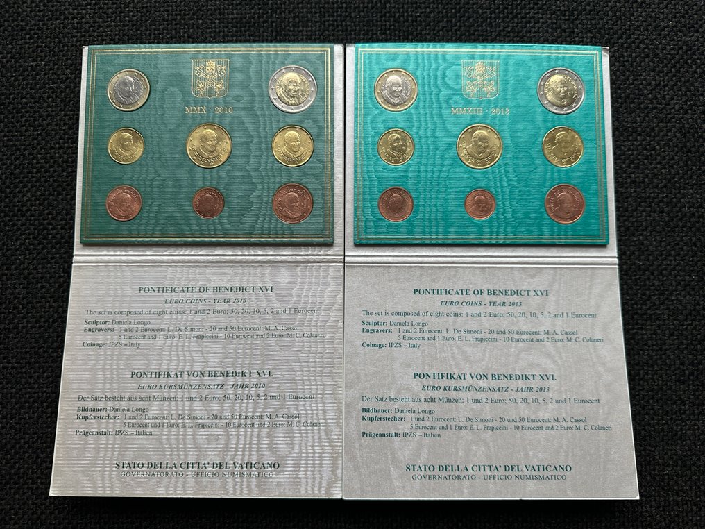 Vatican. Year Set (BU) 2010/2013 (2 sets) (Sans prix de réserve) #1.0