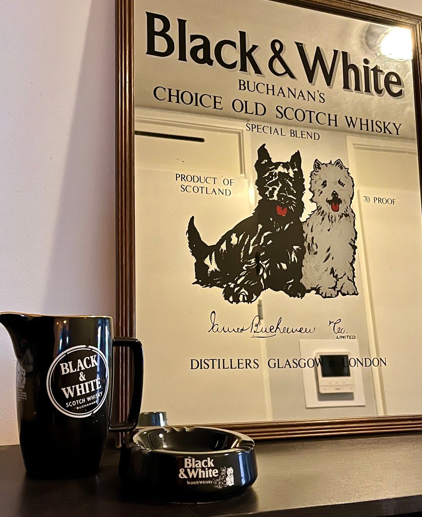 Black & White Mirror, water jug & ashtray - N/A #1.0
