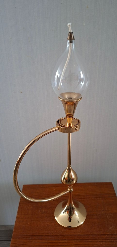 Freddie Andersen - Oljelampe - Messing - Klare dråper #3.2