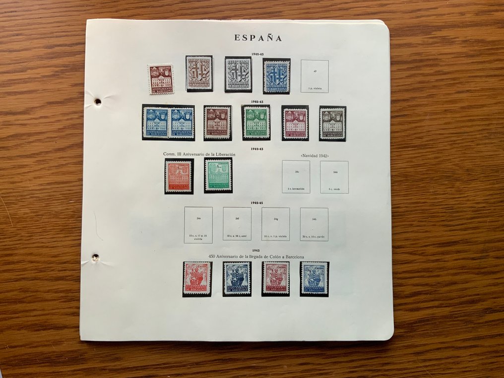 西班牙 1936/1938 - 巴塞罗那市政府和加那利群岛收藏 #3.2