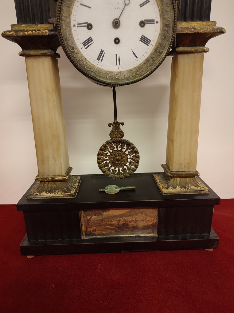 门廊时钟 -   木, 黄铜, 大理石, 玻璃 - 1800-1850 #2.1