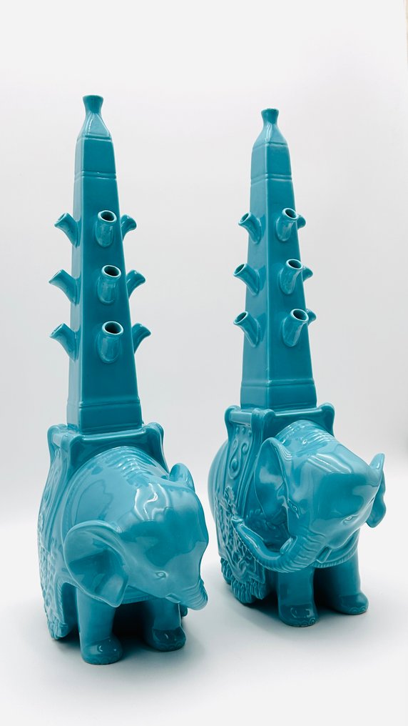 Taitù Milano - Virágcserép - Kerámia - Pár tulipános váza - 45 cm #3.2