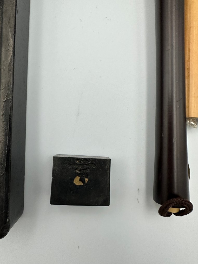 Japanese Calligraphy Set - Inkstone, Brush, Ink, Calligraphy Stamp Set 日本の書道 - Στυλό καλλιγραφίας #2.1