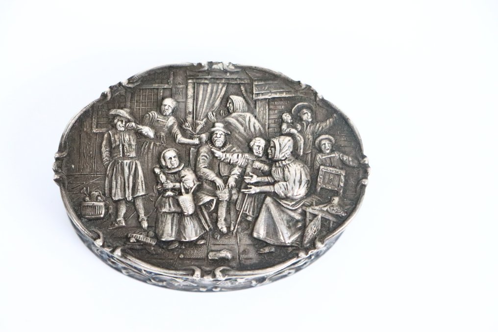 Zilveren Snuifdoosje - Låda - .835 silver #1.0