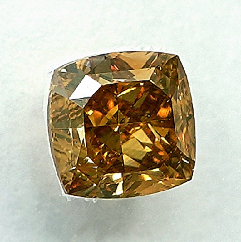 1 pcs Διαμάντι (Φυσικού χρώματος) - 0.52 ct - Τετράγωνο - Fancy Απαλό πορτοκαλί Κίτρινο - VS2 - International Gemological Institute (IGI) #1.0