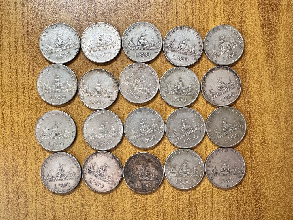 Olaszország, Köztársaság 500 Lire Anni vari Caravelle (20 monete) (Nincs minimálár) #1.0