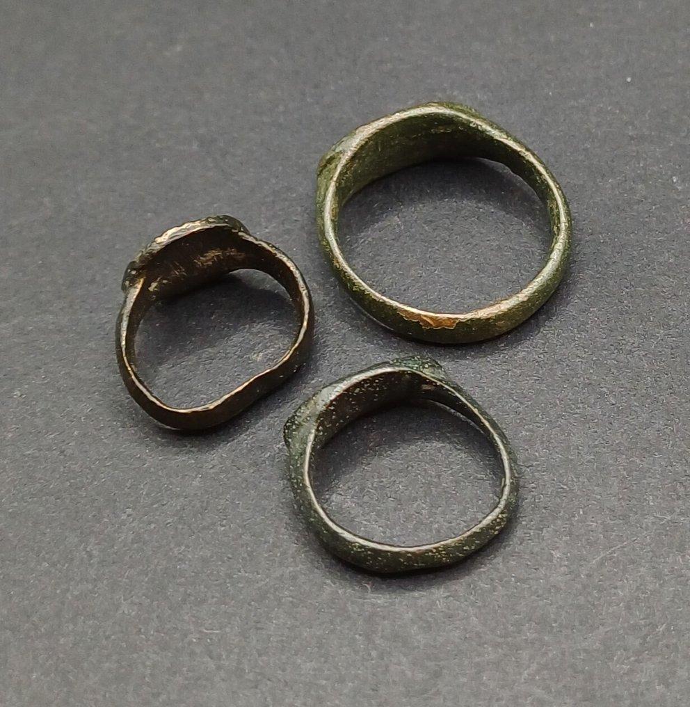Εποχή των Βίκινγκς Μπρούντζος Διακοσμημένα δαχτυλίδια - 19 mm (χωρίς τιμή ασφαλείας) #2.1