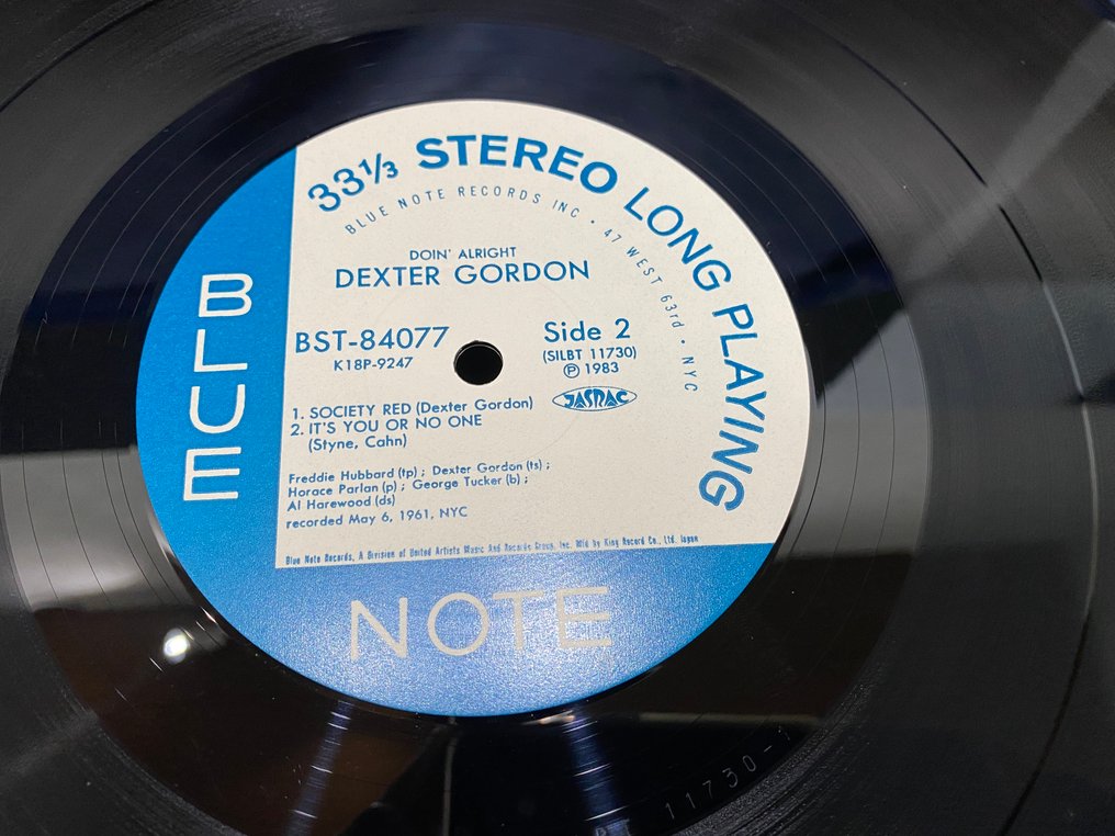 Dexter Gordon - Dexter Gordon Doin' Allright - Disco in vinile singolo - Stampa giapponese - 1983 #4.3