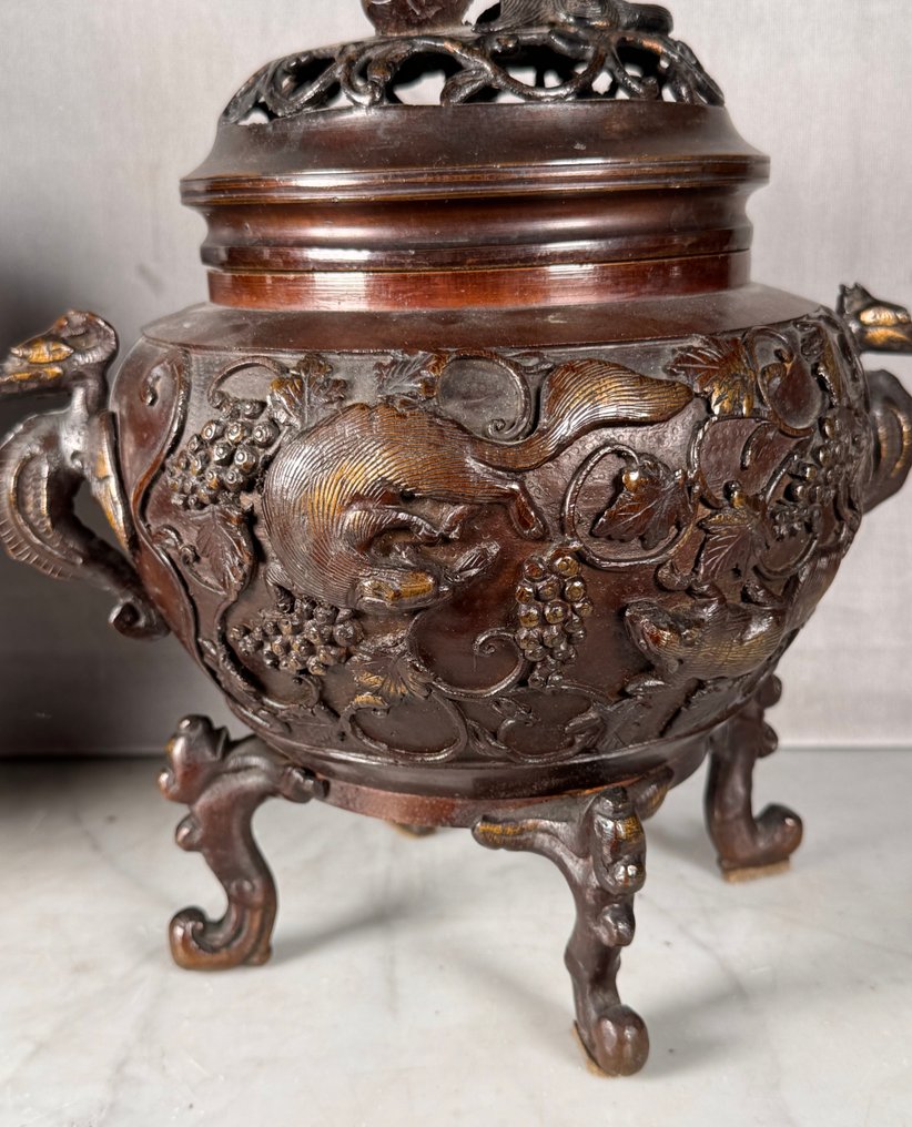 香爐  (2) - 銅綠青銅 - 一对青铜珂罗 #3.2