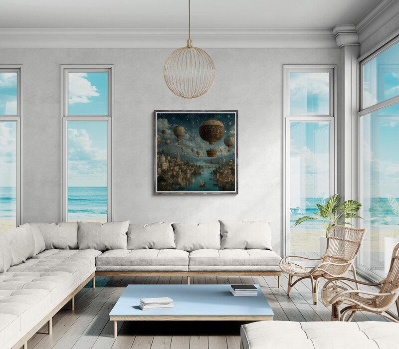 I_KONIQ - Intricate floating balloon surreal scene #3.2