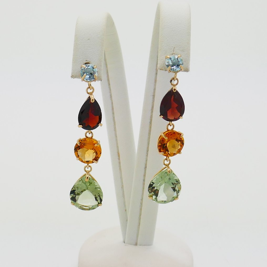 Sem preço de reserva - Brincos - 14 K Ouro amarelo - 17.00ct. tw. #1.0