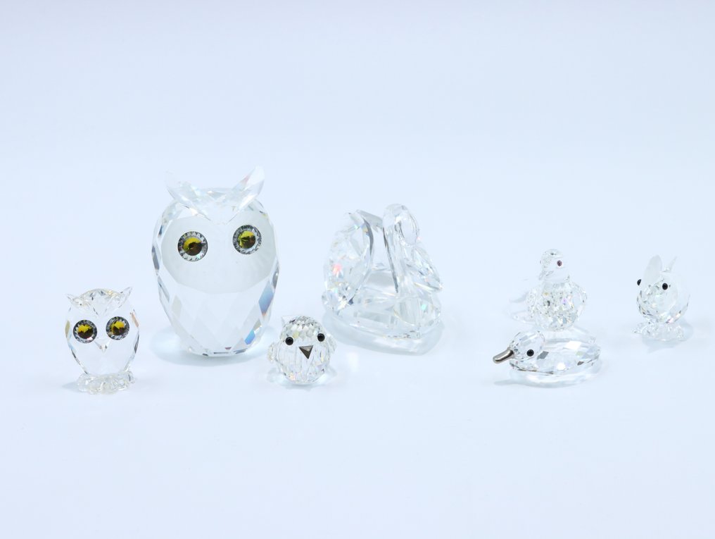 玩具人偶 - Swarovski - Set vogels (Unboxed)  (7) - 水晶 #1.0