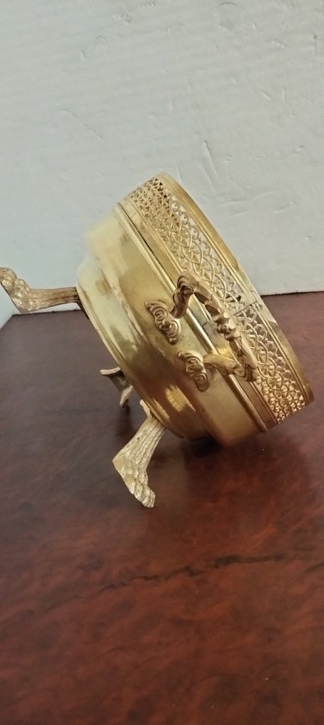 Jardinière - Gebeiteld brons uit de 19e eeuw - Gegoten messing - Messing tuinbak gekarteld #3.2