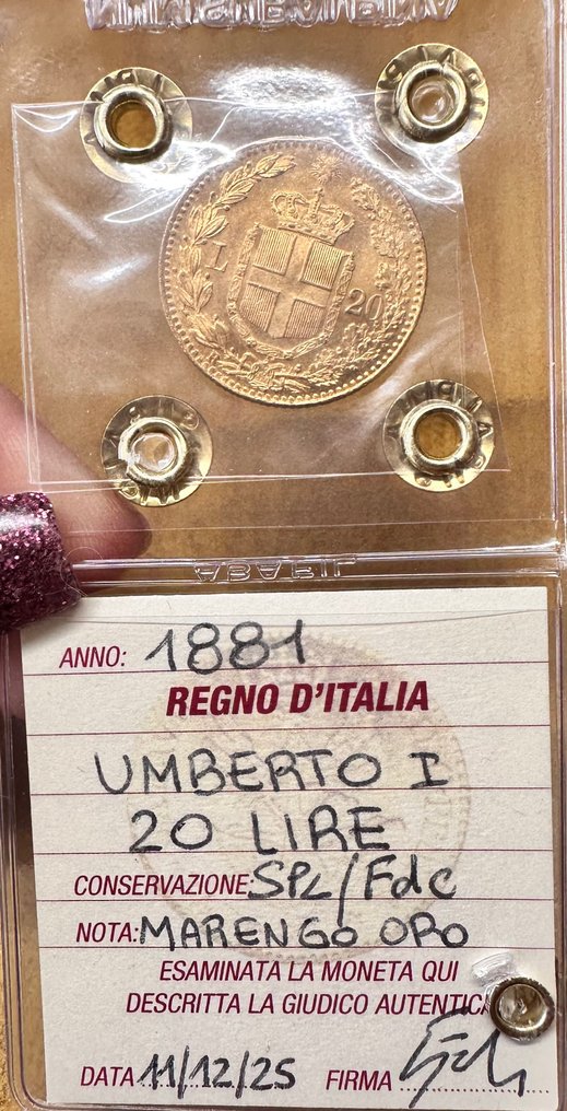 Ιταλία, Βασίλειο Umberto I. 20 Lire 1881 #2.1