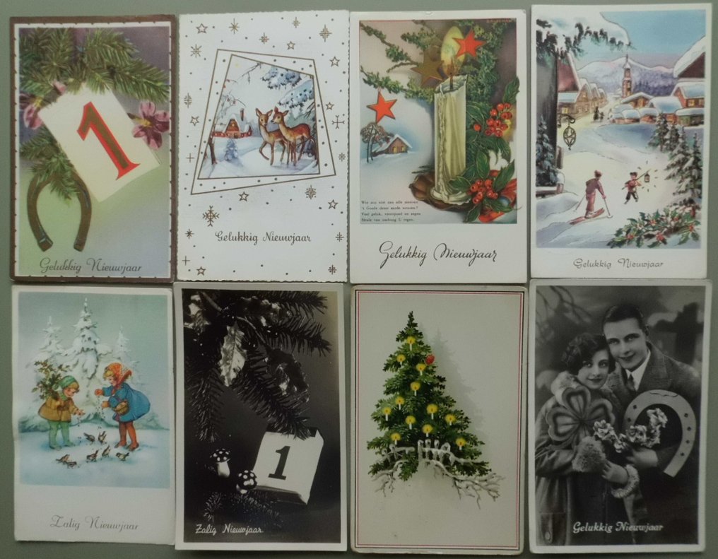 Παλιά χριστουγεννιάτικες κάρτες - Χριστούγεννα, Χριστούγεννα, Νέο Έτος, φαντασία - Καρτ-ποστάλ (175) - 1910-1960 #4.3