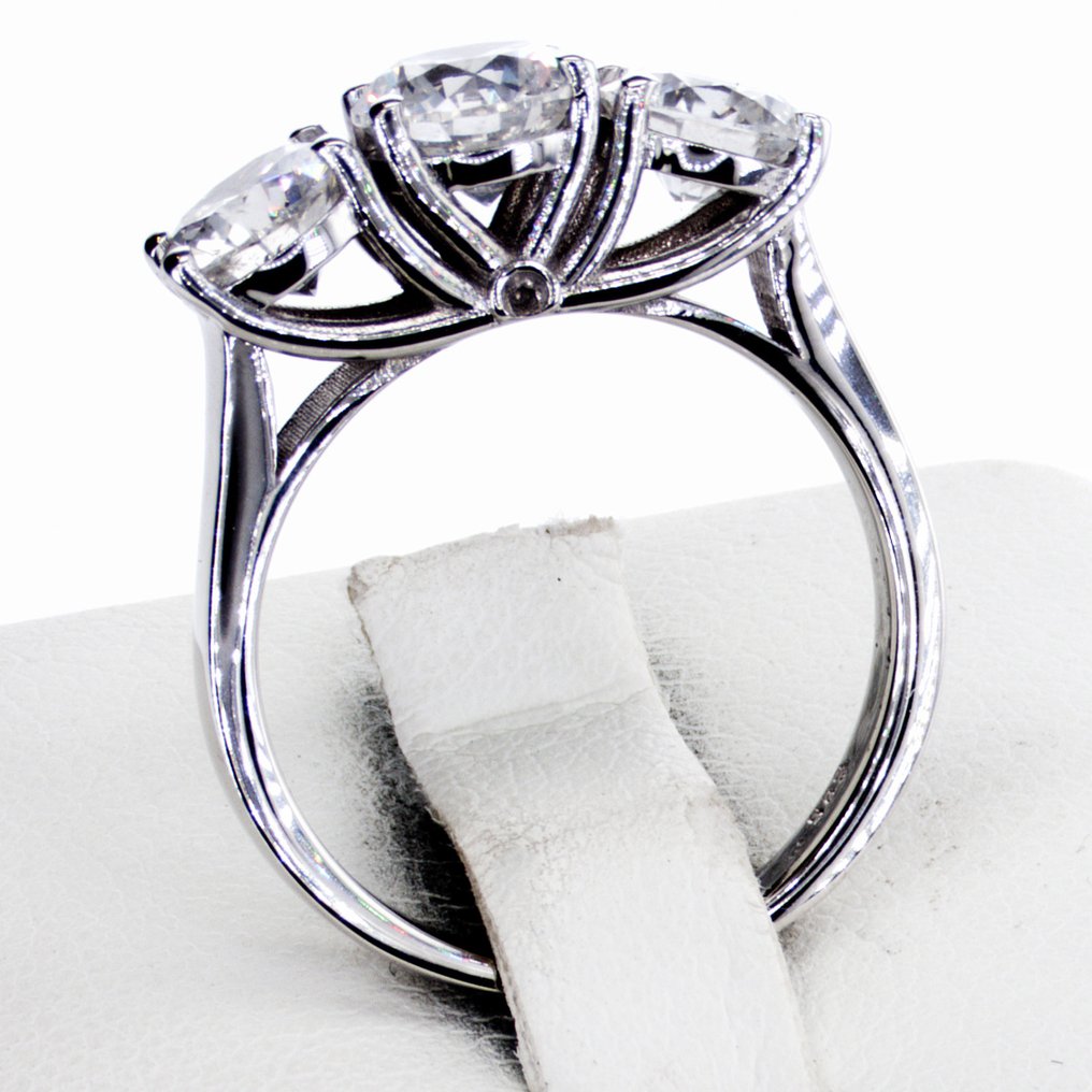 χωρίς τιμή ασφαλείας - Δαχτυλίδι αρραβώνων - 14 καράτια Λευκός χρυσός - 2.38ct. tw. Διαμάντι (Φυσικό) - Διαμάντι #1.0