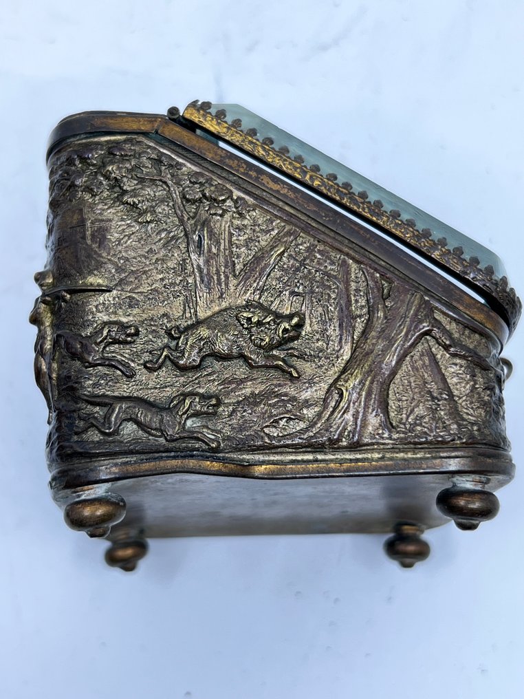 Κουτί κοσμημάτων - Μέταλλο, Γυαλί - λείανση γυάλινο κουτί #2.1