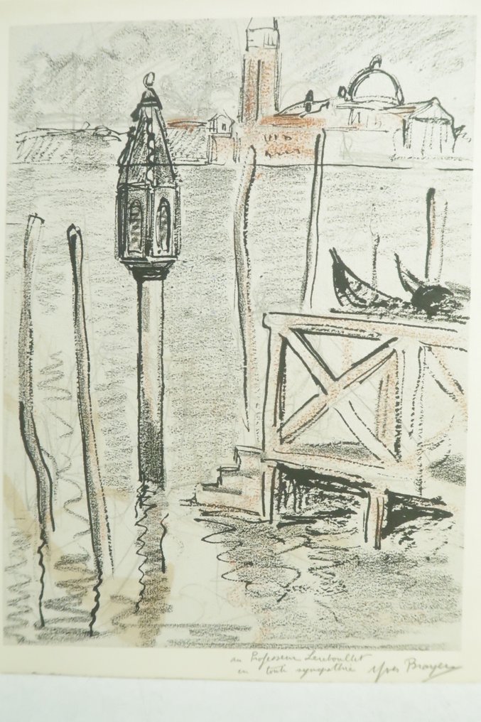 Alfred de Musset / Yves Brayer [signé], Philippe Gonin - ‎Venise la Rouge [avec dessin original + envoi de l'artiste ; n°20/200 sur vélin] - 1939 #2.1