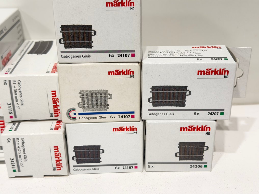 Märklin H0 - 24125/24215/24094/24077/24071/ 21107/ 24206/24207 - Binari di modellini di treni (82) - C-rails pezzi di adattamento #4.3