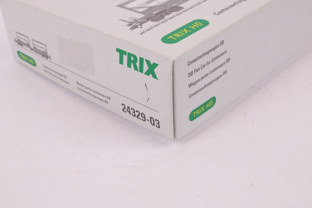 Trix H0 - 24329-03 - Machetă tren transport marfă (1) - Draagwagen cu tankcontainer-urile Bertschi - DB #2.1