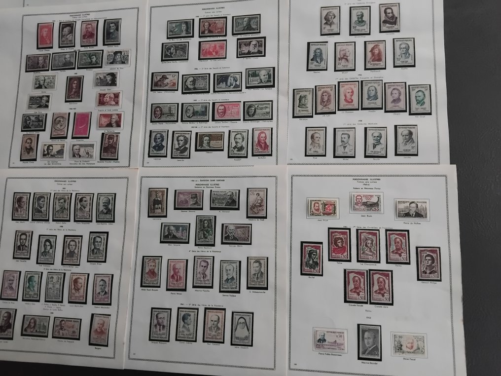 France 1924/1962 - Complete set from 1924 to 1962 featuring famous characters and celebrities, with no extra charges. - De bonnes valeurs dont Paire Cartier , Forte Cote Yvert // Voir Photos & déscriptif. #2.1