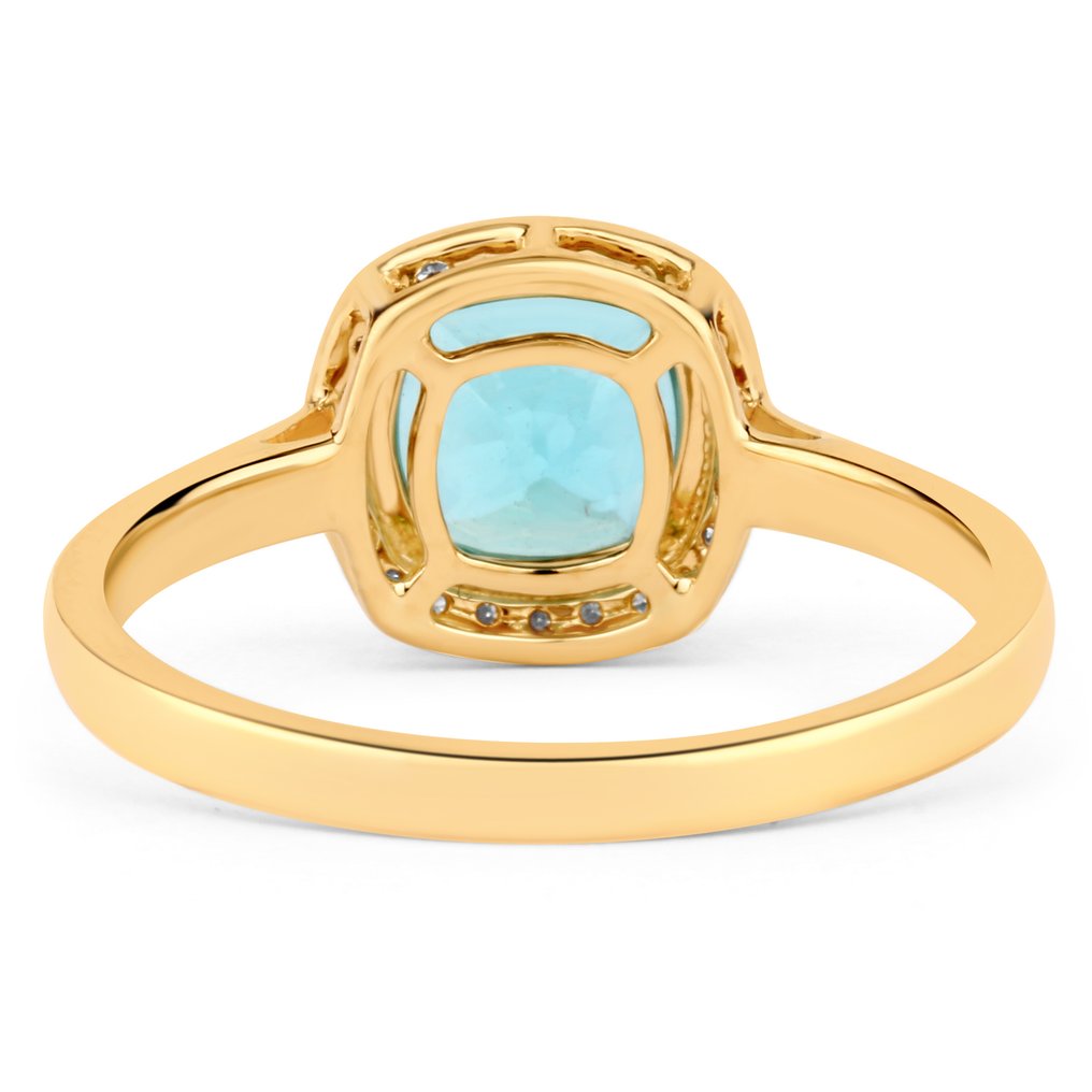 戒指 - 14 克拉 黃金 -  1.81ct. tw. 磷灰石 - 鉆石 #3.2