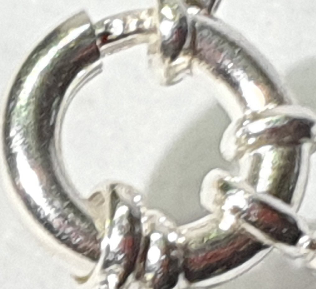 天然黑色碧玺 - 极为罕见 - 远离焦虑和坏心情 - 925纯银 - 一等品质 - 頸鏈 #1.0