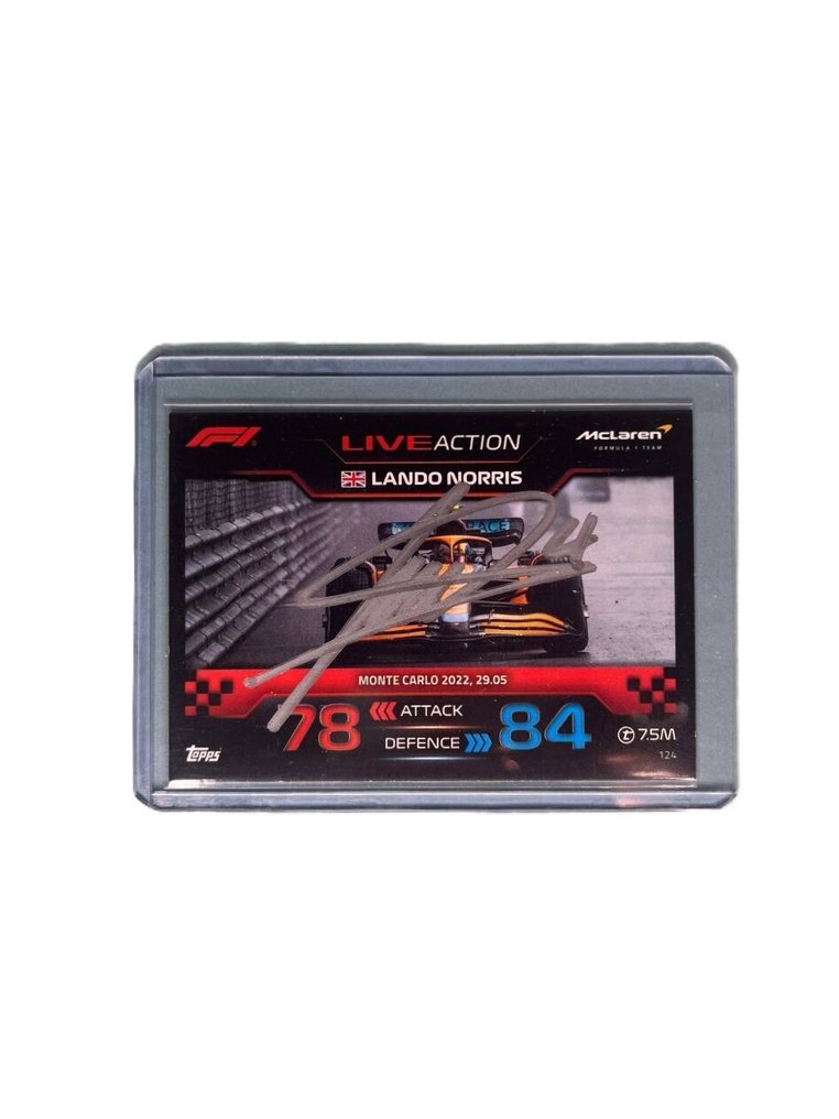 Topps - Lando Norris - Monte Carlo 2022 - Autographed Card #1.0