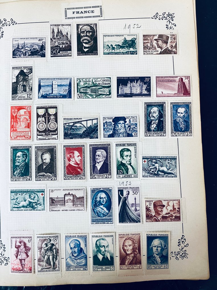 法國  - 法国收藏在相册页上 #1.0