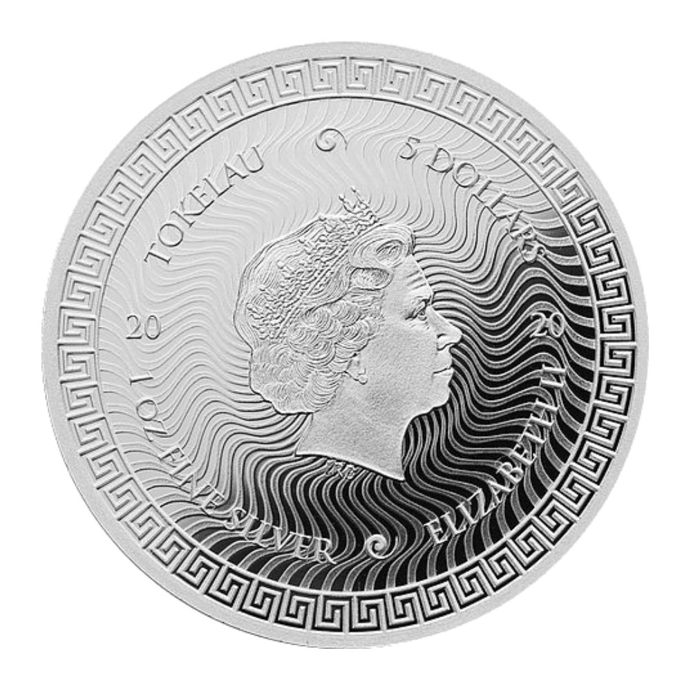 托克劳. 2020 1 oz $5 NZD Tokelau Silver Icon Coin BU (In Capsule)  (没有保留价) #1.0